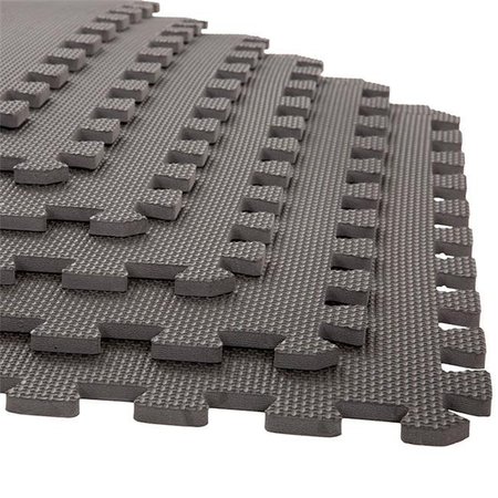 STALWART Stalwart 75-ST6004 24 x 24 x 0.38 in. Interlocking EVA Foam Padding Foam Mat Floor Tiles; Gray - Pack of 6 75-ST6004